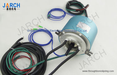 Conector óptico FORJ del resbalón de la fibra de 8 canales el electro/la junta rotatoria 6 de la fibra óptica circula para ROV AUV
