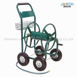 Carro de acero del carrete de la manguera de jardín de 4 ruedas 350 pies de impermeable con la manija no- del resbalón