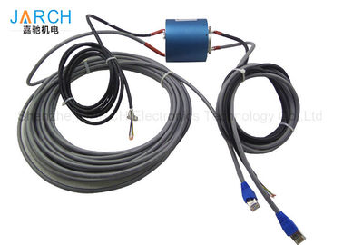 Anillo colectando de Ethernet eléctrico con 1 canal, poder/señal con velocidad máxima agujereada del anillo colectando: 500RPM