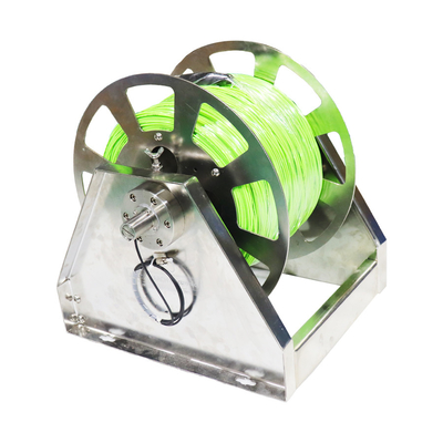 Carrete de cable de Ring Rotary Joint Hand Crank del resbalón del tambor de cable de fribra óptica SS304